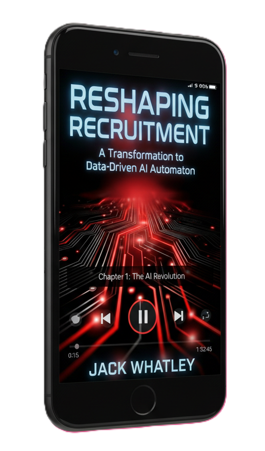 Reshaping Recruitment audiobook cover by Jack Whatley - Listen to AI recruitment strategies and data-driven hiring techniques